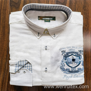 Anti-Pilling 100% Cotton Long-Sleeve Adults Lapel Shirts